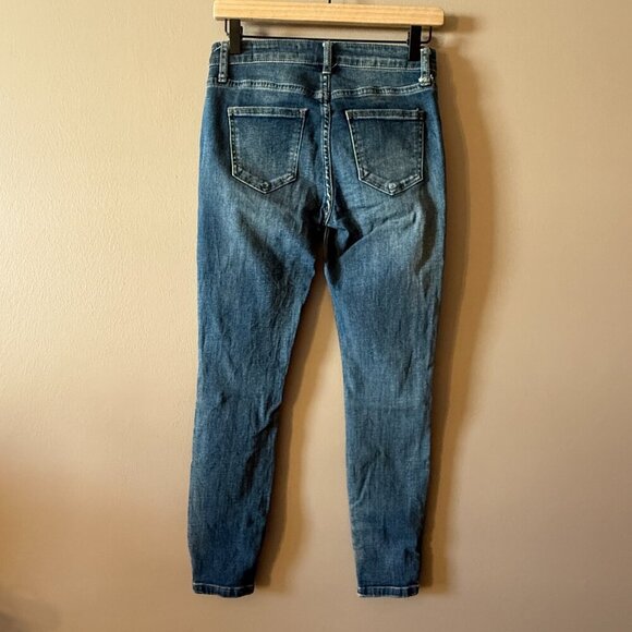 Women's 26 Pistola Tory Split Hem Zipped Ankle Skinny Jeans Medium Wash - Picture 3 of 8